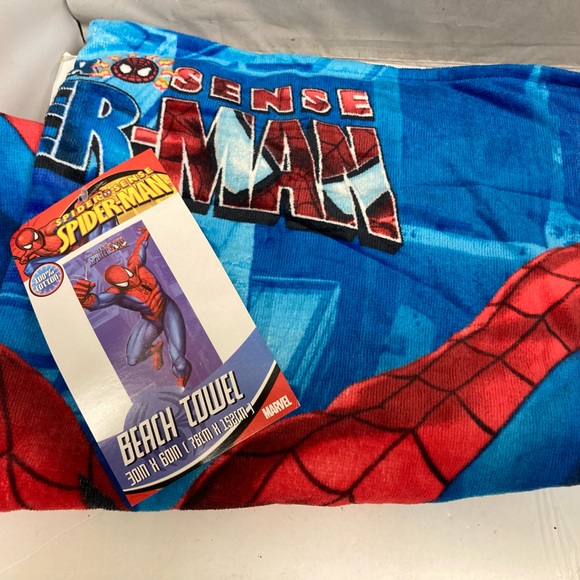 The Amazing Spider Man Beach or Bath Towel 30 x 60 NWT 2010 Spider Sense Marvel - Picture 2 of 3